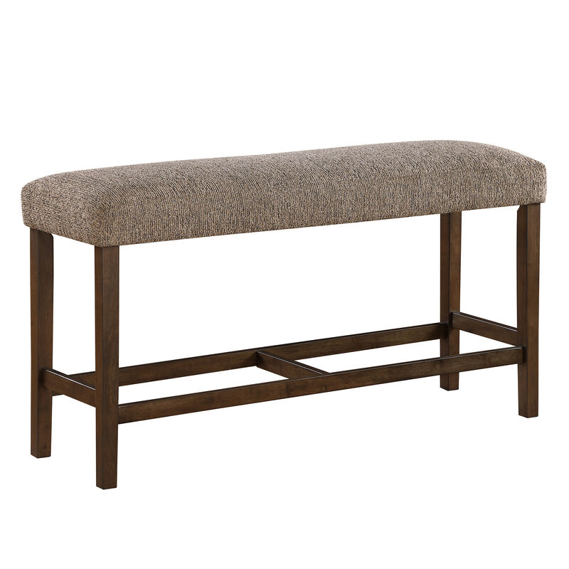 Brown Modern Bar Stool with Upholstered Seat image number 2