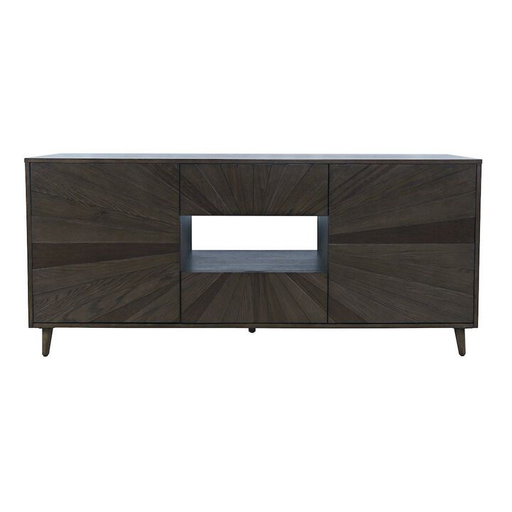 Jofran Reece 70 Mid-Century Modern Starburst TV Stand Console Storage Cabinet