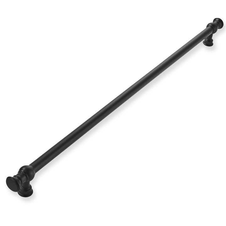 ZAUYX 1-Pack 18inch(457mm) Hole Center Appliance Pulls Matte Black Cabinet Pulls Solid Heavy Duty Kitchen Cabinet Hardware for C