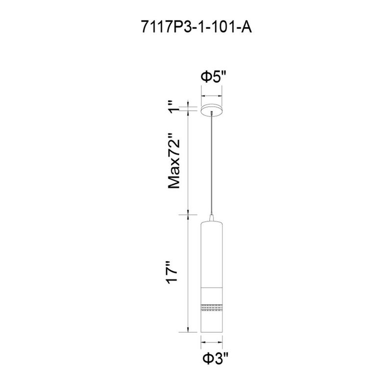 CWI Lighting Stowe LED Down Mini Pendant With Black Finish