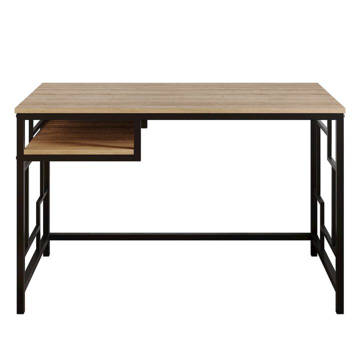 Decorotika Victory Computer Desk-Black&Walnut