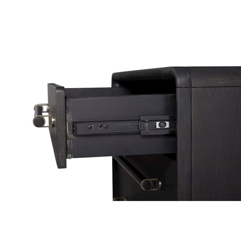 Aurora 3 Drawer Nightstand W/ USB - Peppercorn image number 1