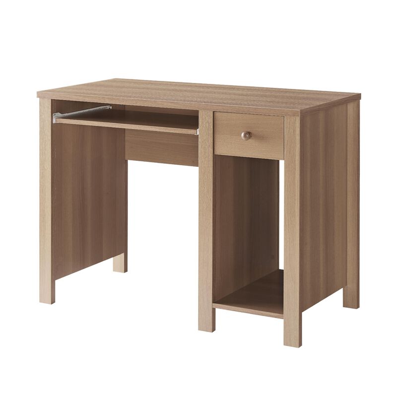Akol Computer Desk, Keyboard Drawer and Storage, 39 Inch, Dark Taupe