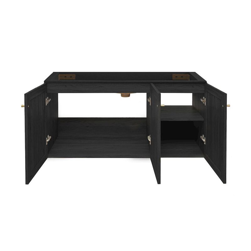 Classe 48" Wall-Mounted Bathroom Vanity Cabinet without Top in Black Oak image number 3