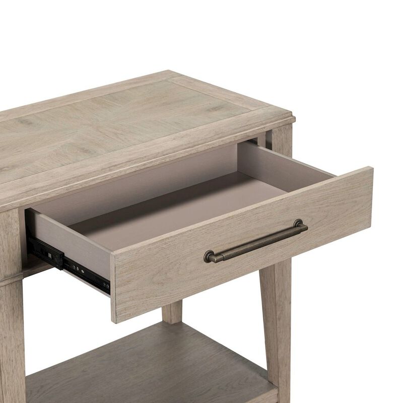 Liberty Furniture Sofa Table for Living Room Storage Traditional - Sanctuary White Oak Wood image number 8