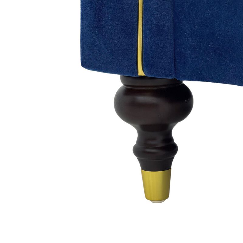 Nixbix Velvet 3‑Seater Chesterfield Sofa image number 8