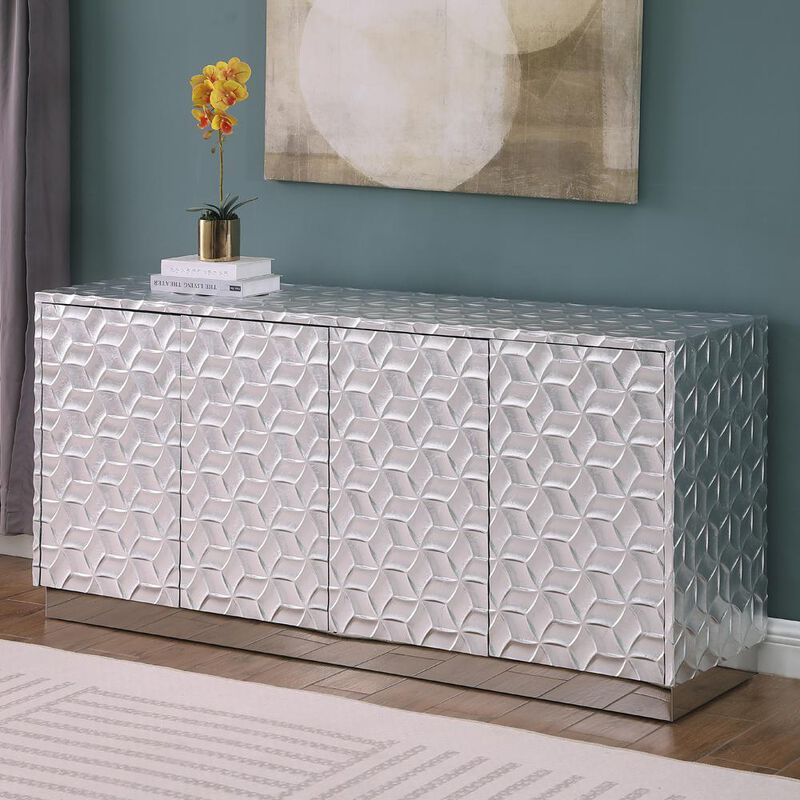 Best Master Furniture Ferdi 65 Silver Sideboard