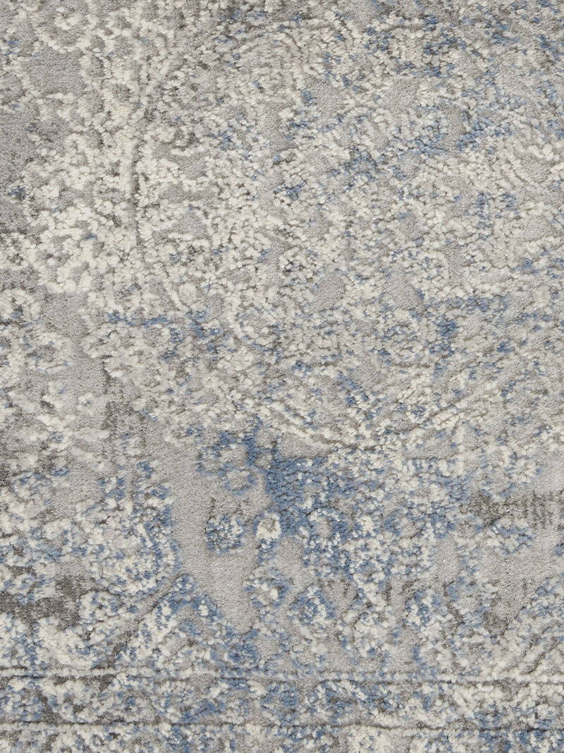 Rustic Textures RUS09 Ivory/Light Blue 3'11" x 5'11" Rug