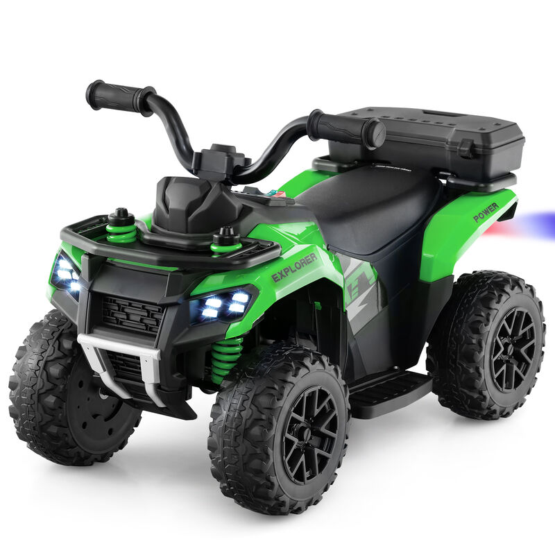 6V Electric Kids Ride-On ATV with Spray Feature, Storage Box and Music image number 3