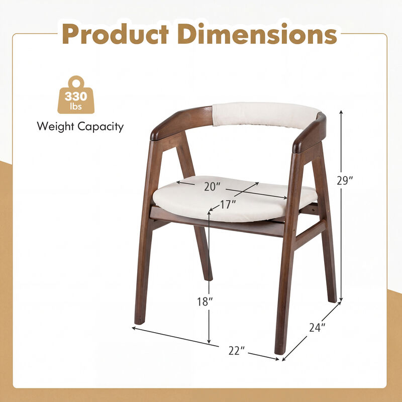 Modern Wicker Dining Chair with Padded Seat and Curved Back image number 2