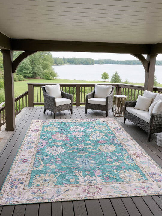 Hatay HY7 Teal 9' x 12' Rug