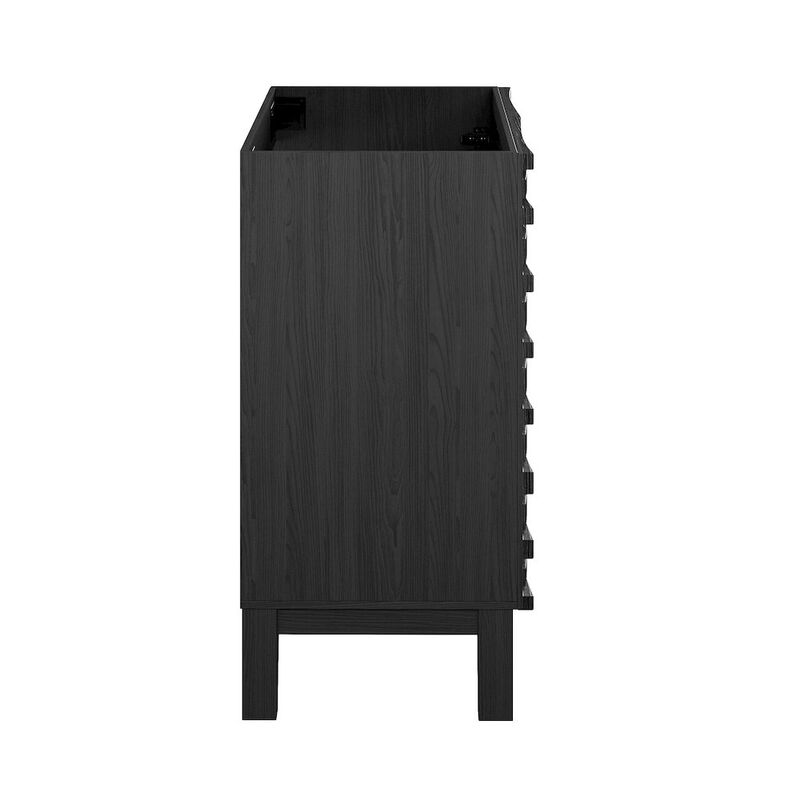 Cascade 30" Freestanding Bathroom Vanity Cabinet without Top in Black Oak image number 4