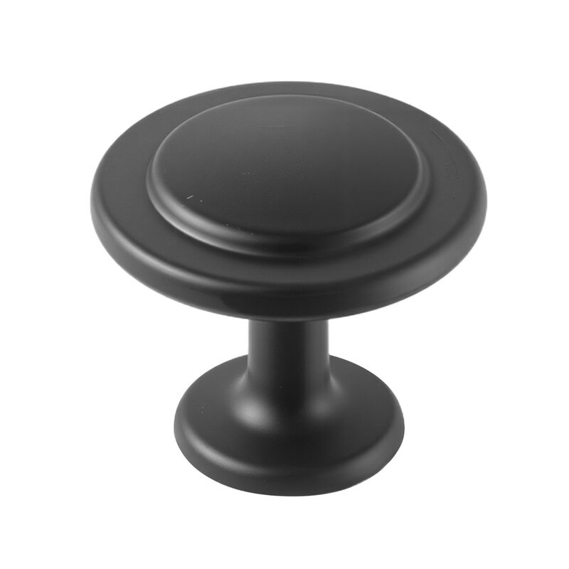 30 Pack Black Cabinet Knobs, Zinc Alloy Mushroom Drawer Pulls with Screws image number 4