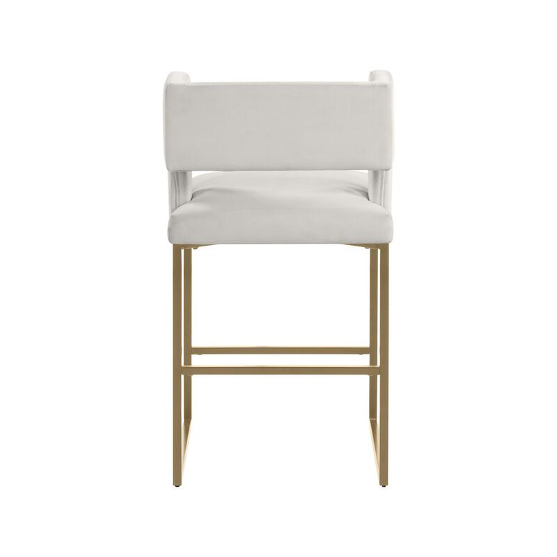 Meridian Furniture Caleb Velvet Counter Stool, Set of 2