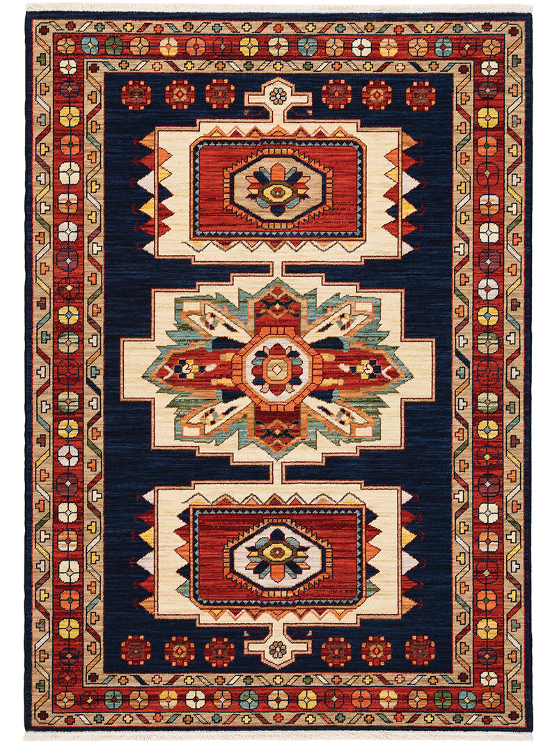 Lilihan 5'3" x 7'6" Blue Rug image number 0