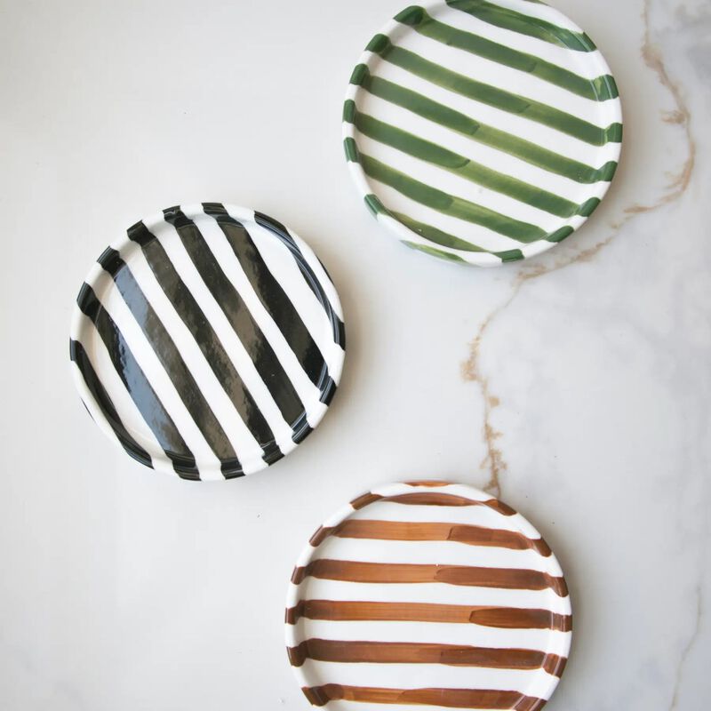 Simple Striped Ceramic Plate image number 5