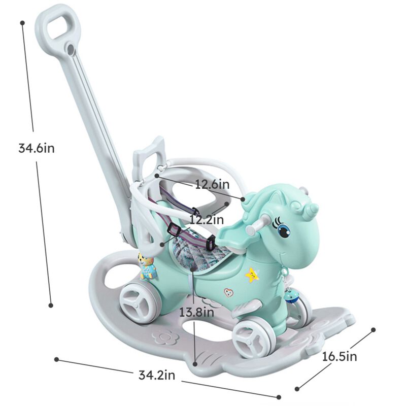 Hikguf 2-in-1 Unicorn Rocking Horse image number 7