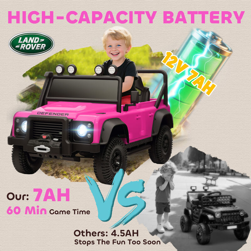 BreeBe Land Rover Licensed Electric Car for Kids with Remote Control, Dual Motors, Spring Suspension, LED Lights image number 4
