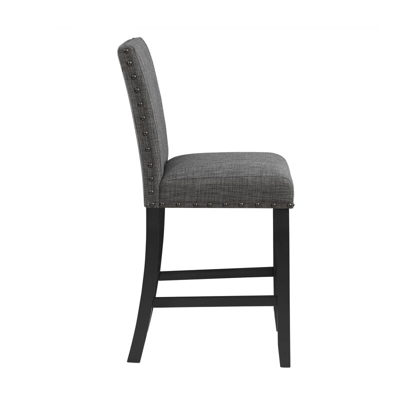 Modern Upholstered Bar Stools Set of 2 image number 2