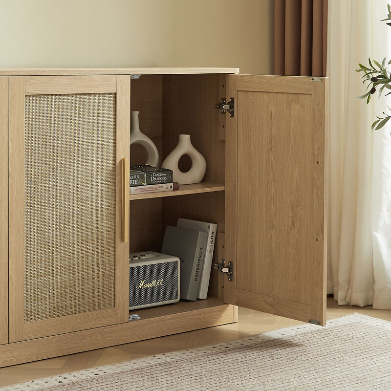 Nalhob 67" Rattan Sideboard image number 6