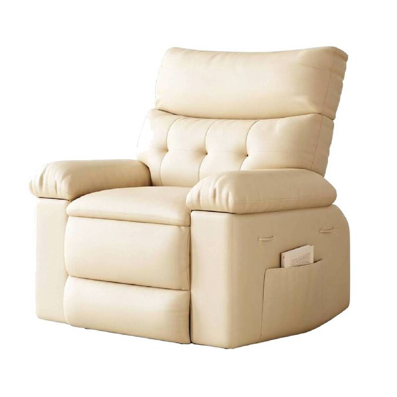 Oversized Manual Recliner Sofa Chair for Living Room, Bedroom, Nursery, Outdoor Relax, Beige image number 0