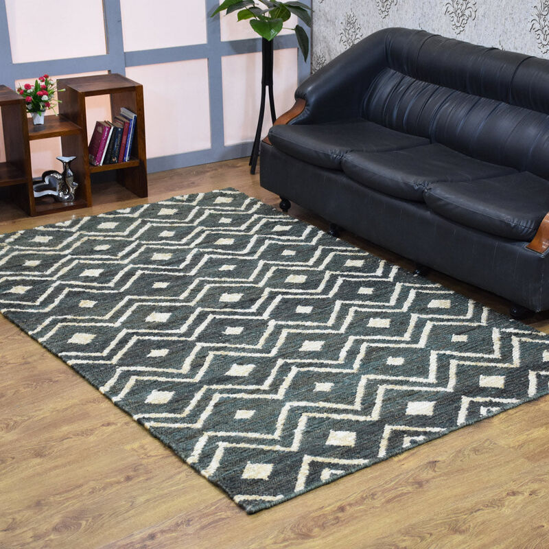 HAND KNOTTED SUMAK JUTE ECO-FRIENDLY Contemporary AREA RUGS  - Rectangle Shape, Contemporary, High Pile, Natural Fiber, Outdoor Indoor Handmade Area Rugs (J00078) image number 1