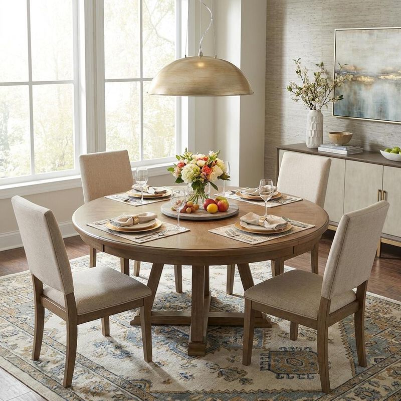 HomeRoots Layla 1-Light Washed Gold Bowl Pendant With Gloss White Interior Shade image number 1