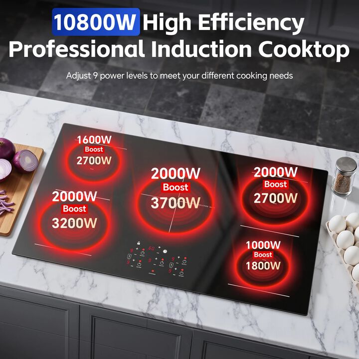 Induction Cooktop 36 inches 1-Burner Built-In