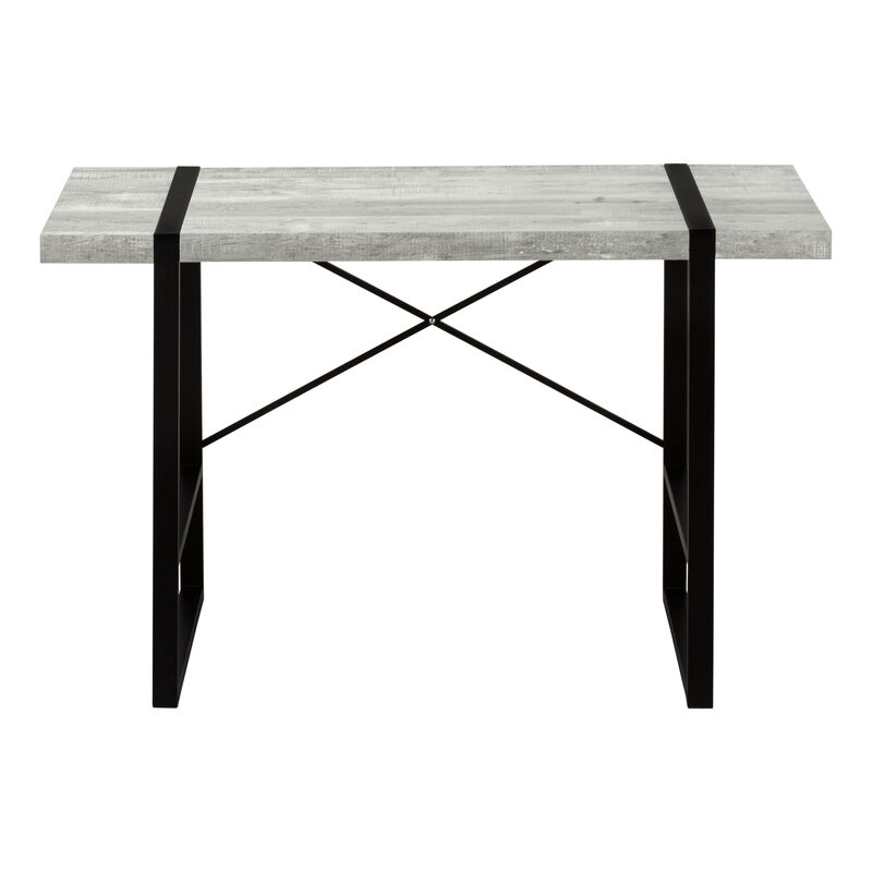 Monarch Specialties I 7316 Computer Desk, Home Office, Laptop, 48"L, Work, Metal, Laminate, Grey, Black, Contemporary, Modern