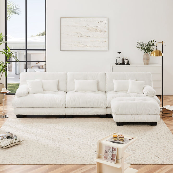Merax Luxury Modular Sectional Sofa Couch,Oversized L Shaped Cloud Couch for Living Room