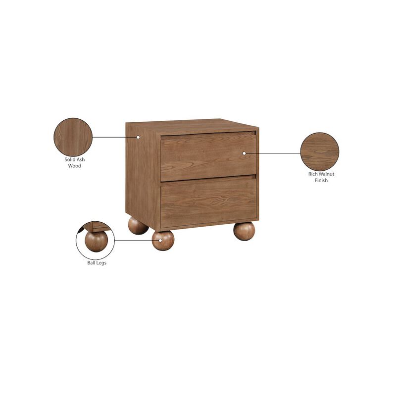 Meridian Furniture Kent Walnut Night Stand