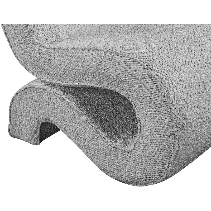 Meridian Furniture Desiree Grey Boucle Fabric Accent Chair