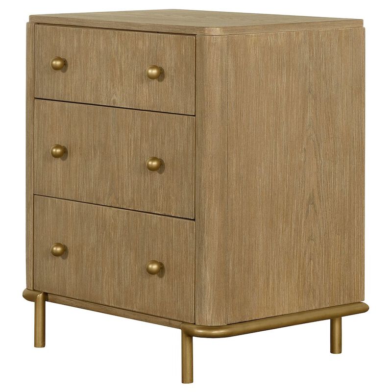 Plethoria Home Sand Wash Rectangular 3-drawer Nightstand