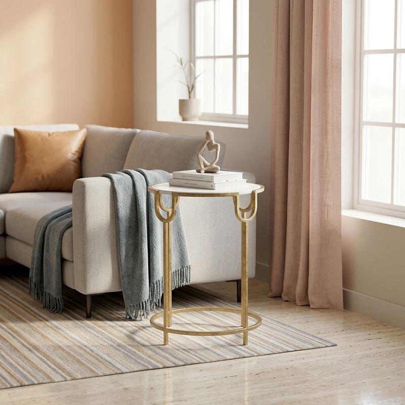 Aurora Marble Accent Table image number 2