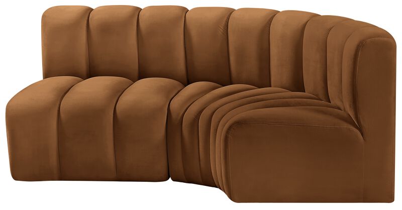 Meridian Furniture Arc Saddle Velvet Modular Sofa image number 5