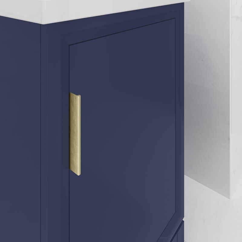 Elsa 20 In. Integrated Ceramic Sink Top Bath Vanity in Monarch Blue