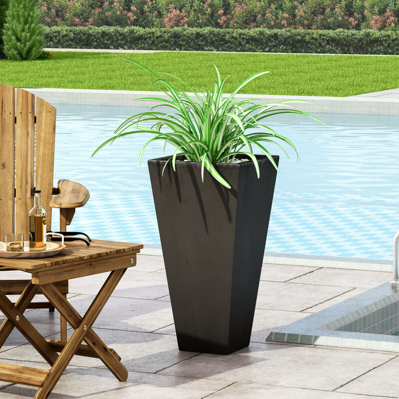 Streamdale Durable Cast Stone Tapered Planter with Sleek Aesthetics image number 1