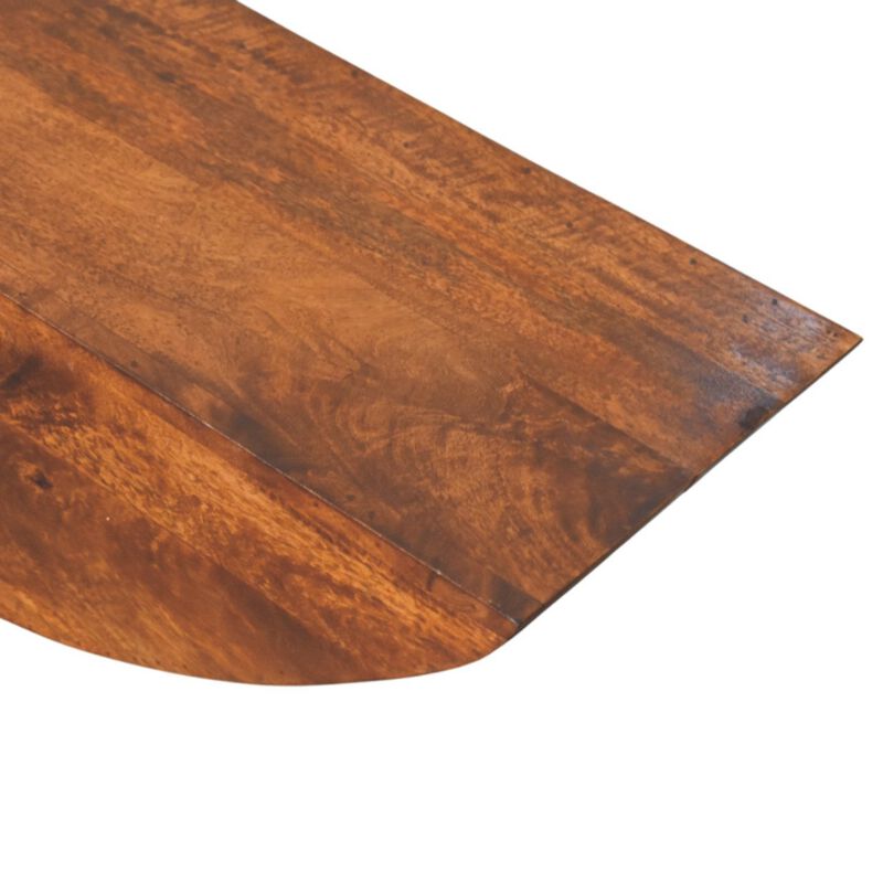 Artisan Furniture Solid Wood Crescent Floating Wall Shelf