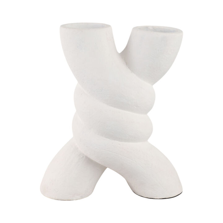 Twisted X Terracotta Vase