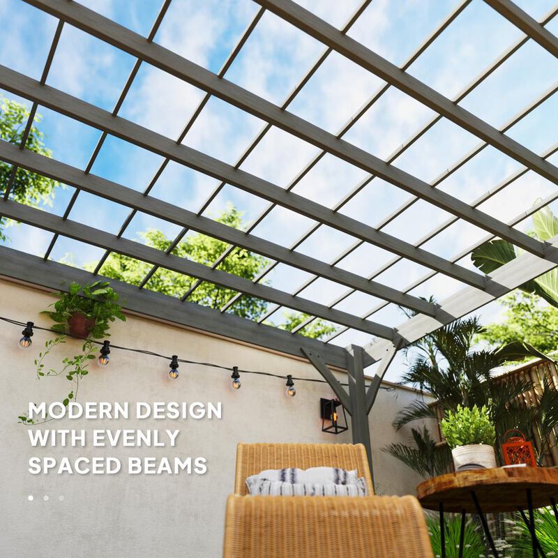 Hivvago 12x20 Outdoor Pergola Kit with Ground Anchors for Patio image number 4
