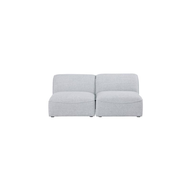 Meridian Furniture Miramar Grey Durable Linen Textured Modular Sofa