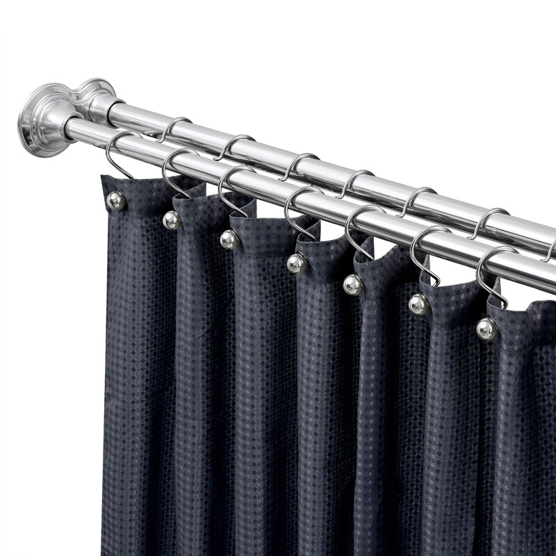 Adjustable 72" Aluminum Double Shower Curtain Rods image number 1