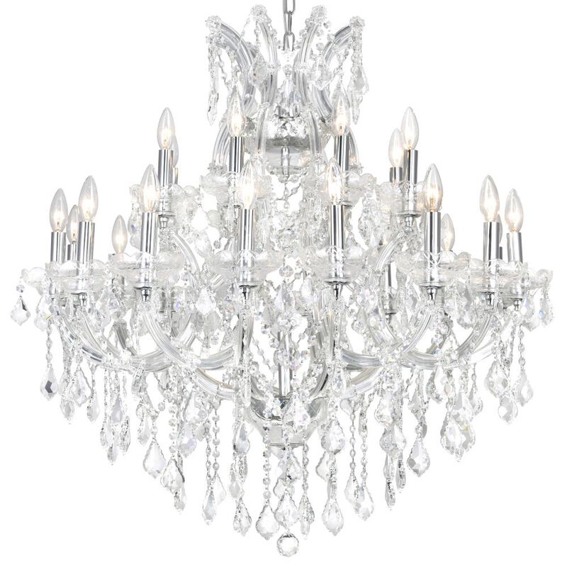 Maria Theresa 25 Light Up Chandelier With Chrome Finish