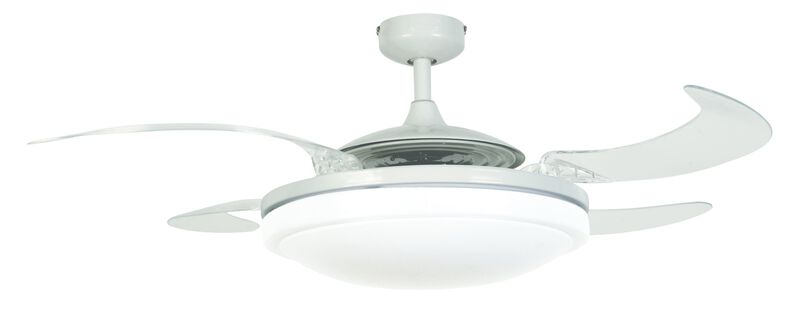 Fanaway Evo2 48" Retractable Blade Ceiling Fan with Light and Remote, Modern Fandelier Ceiling Fan, Patented Design Technology, Stronger Thicker Blades image number 0