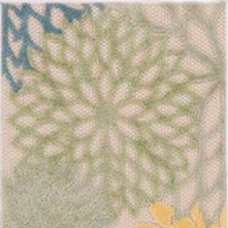 HomeRoots Floral Indoor Outdoor Runner Rug image number 2