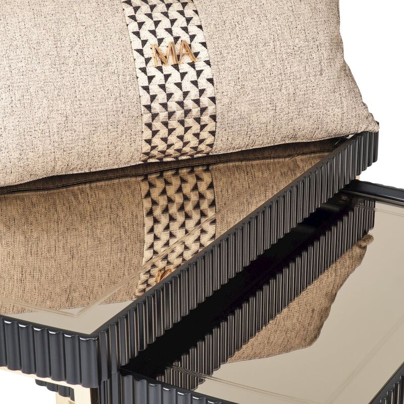 Michael Amini Lisbon Nesting Tables, Set of 3 - Silken Matte Black