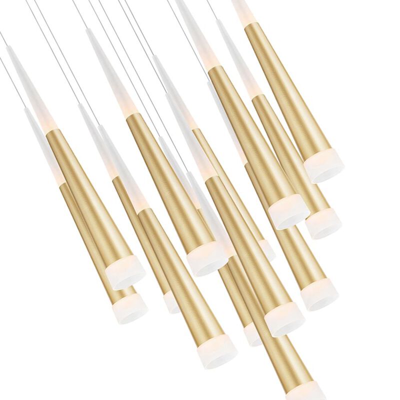 Andes LED Multi Light Pendant With Satin Gold Finish