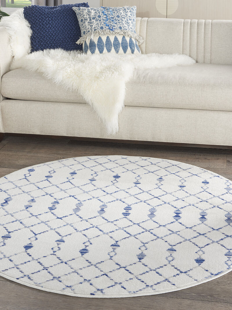 Whimsicle WHS02 Ivory 5' x Round Rug