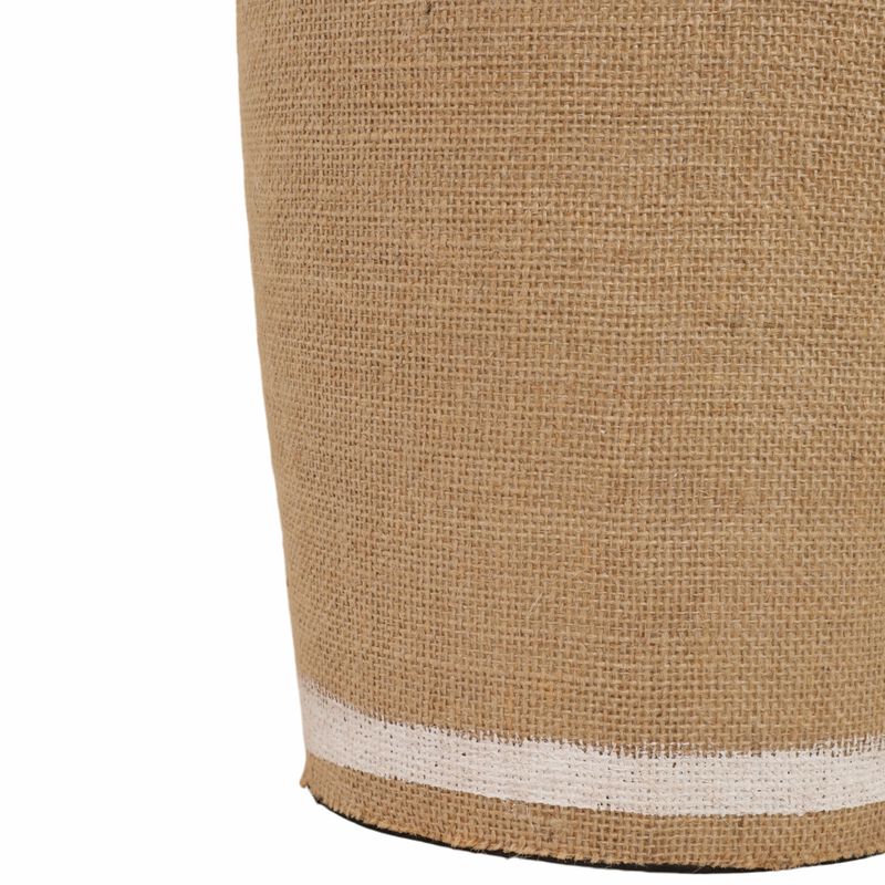 16" Burlap On Terracotta Vase, Ivory/natural image number 5