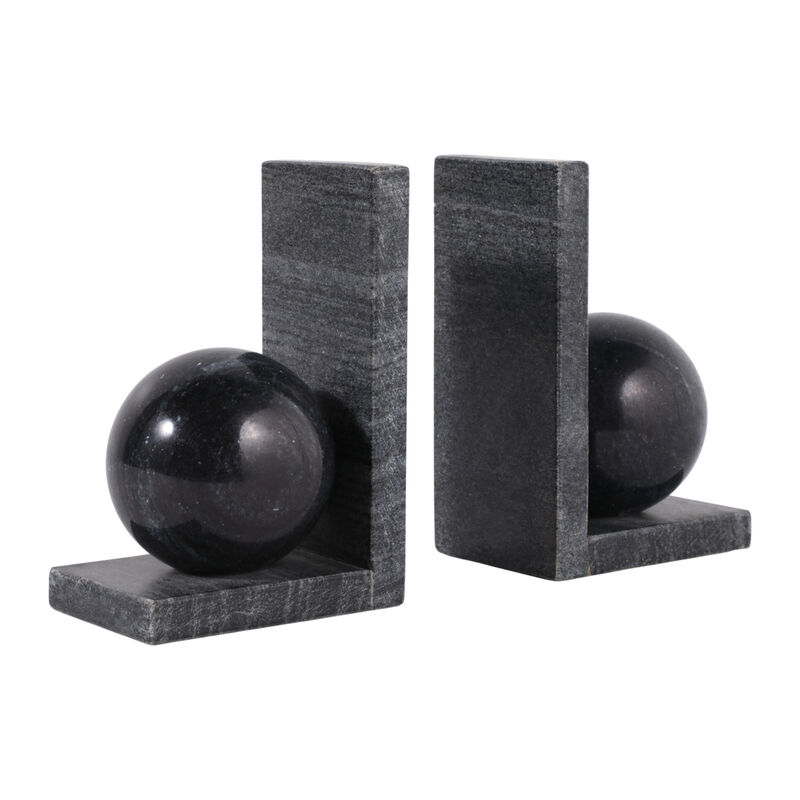 S/2 Marble Bookend W/3" Orb image number 2
